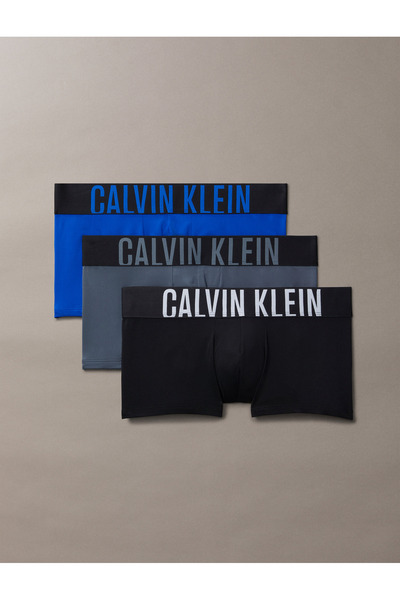 Calvin Klein Men Black/Royalty/Turbulence Pack of 3 Low Rise Trunk