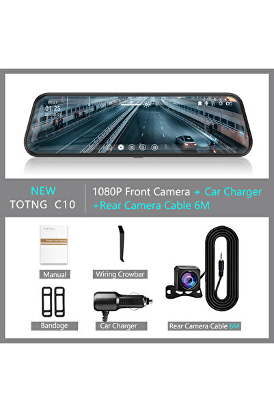 Choice7 None Front Rear camera 10-inch for Car Touch Screen Video Recorder Re...