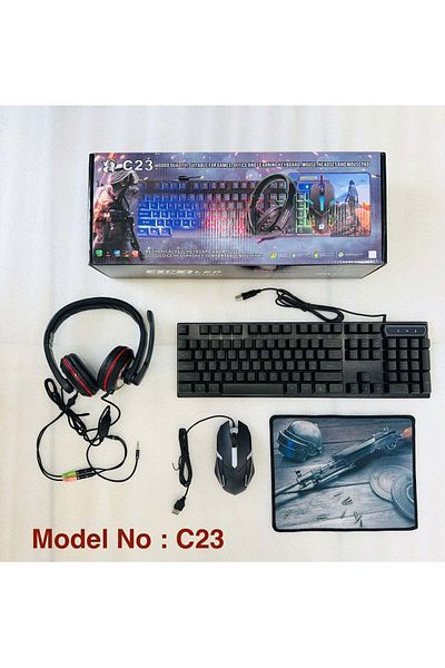 Generic Gaming Combo Set (Keyboard + Mouse + Headset + Mouse Pad)