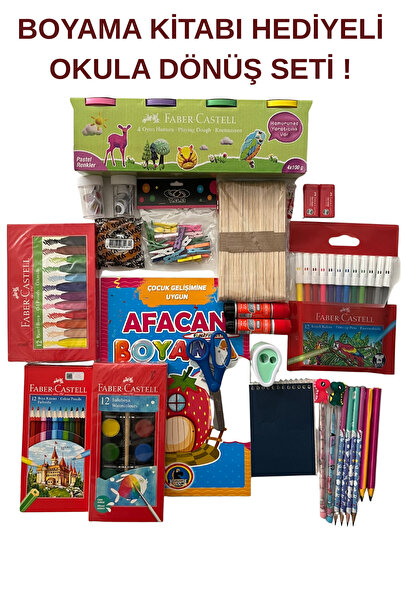 TREND16 Okula Dönüş Seti 23'lü Set Boya Seti - Kurşun Kalem - Silgi - Stick Y...