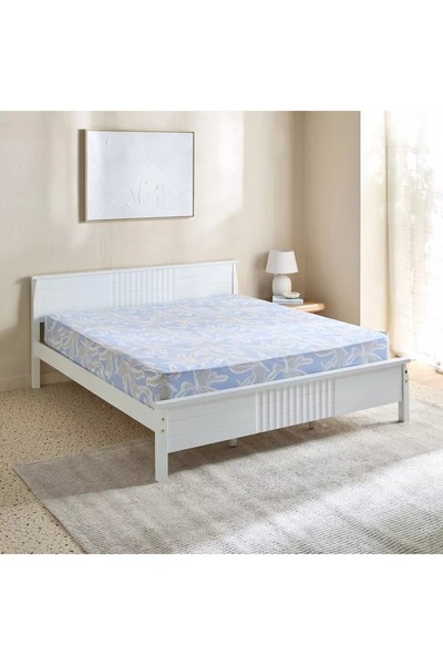 Home Box Malta-Evelyn Printed Cotton King Fitted Sheet - 180x200+33 cm