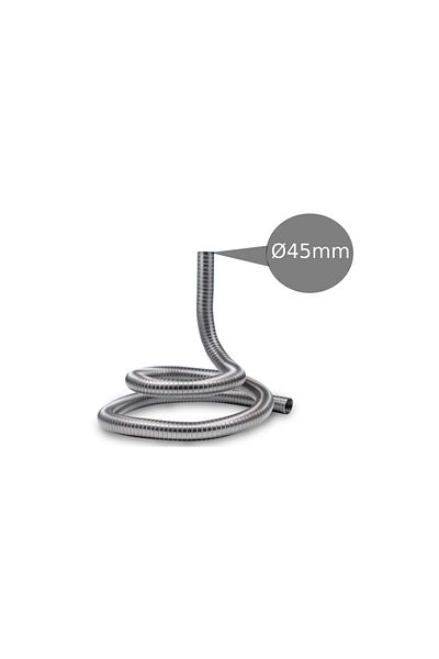 PAA-auto Flexible gas exhaust pipe, 2 layers, stainless steel, inner Ø 45mm, car heaters, generators, ovens