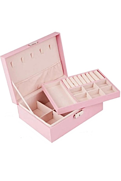 gaman Mk-26 3 Compartments Luxury Jewelry Organizer Jewelry Box Ring Necklace Earring Bracelet Organizer