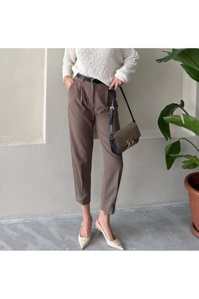 My Blog Brown Ruby Cuffed Trousers - 3520
