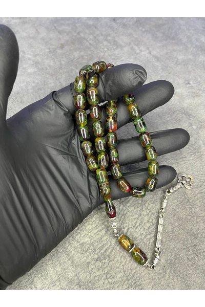 Mos Tespih Mosaic High-End Crimping Amber Prayer Beads