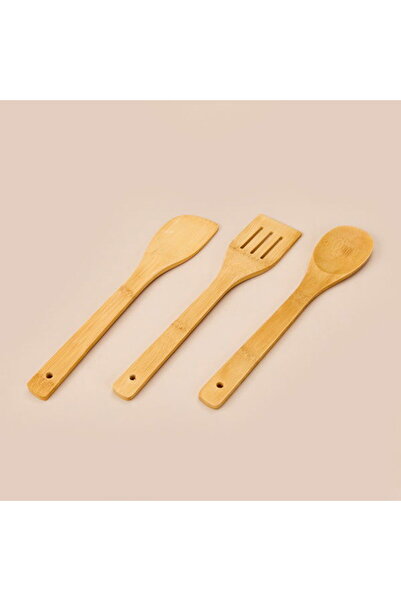 Efemark 4 Piece Bamboo Kitchen Set - Light Brown - 36X26 cm + 30 cm