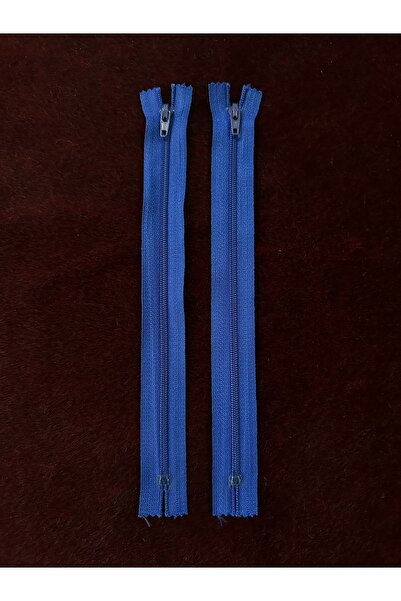 e tuhafiye 2 YKK сини ципове с фини зъбци за панталони и поли (22 cm)