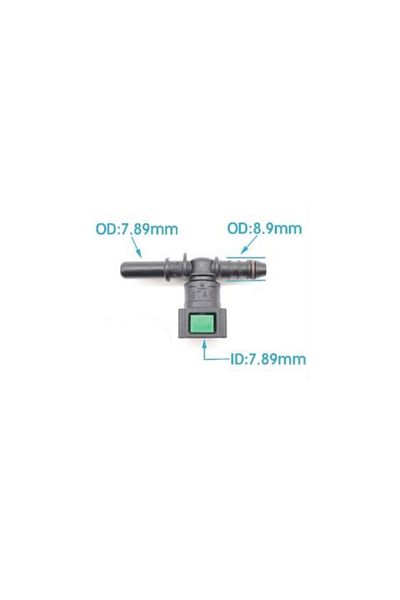 PAA-auto Quick connector T-piece for fuel supply pipes 7.89 for hose with diameter 8 mm
