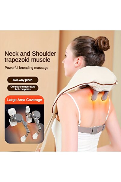 İMEXTECH Omuz Boyun Masaj Aleti Professional Edition Şarjlı Gerçekçi Masaj Ka...