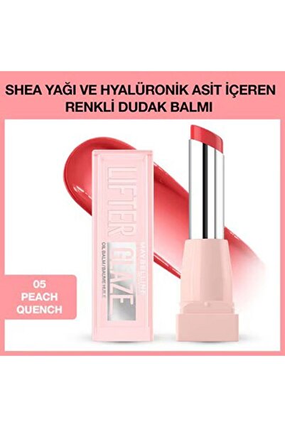 Maybelline New York Lifter Glaze Shea Yağı ve Hyalüronik Asit içeren Renkli D...