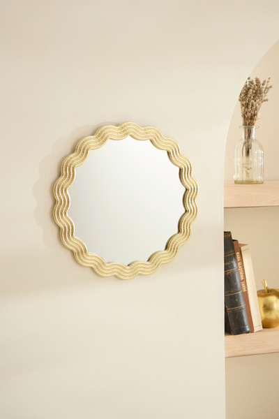 Karaca Home Vendi Duvar Aynası Gold 34x34 Cm