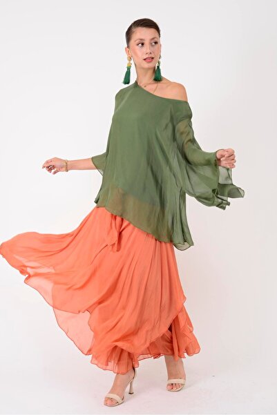 Park Moda 6115 BLUZ DE MĂNUȘĂ SPANIOLE DE MĂTASE