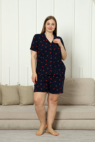 BAMBUTKİDS طقم بيجامة قميص ميلان بأكمام قصيرة مقاس كبير - سلسلة Young Mother