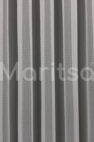 MARİTSA Tulle Curtain - Armür Series Striped Zigzag Pattern Ecru Tight Pleat (1X3) Lead Skirt Modern Curtain