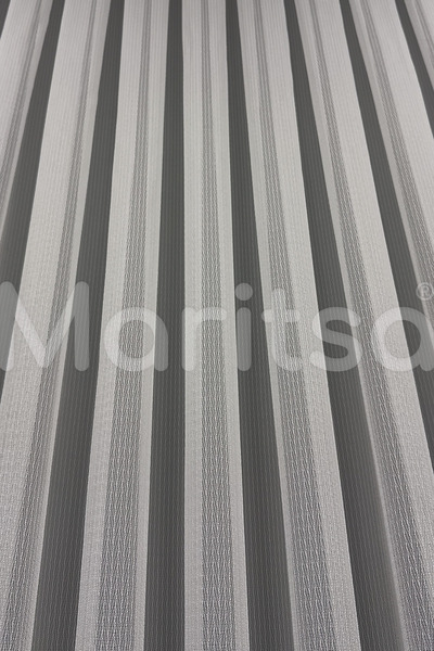 MARİTSA Tulle Curtain - Armür Series Striped Zigzag Pattern Ecru Tight Pleat (1X3) Lead Skirt Modern Curtain