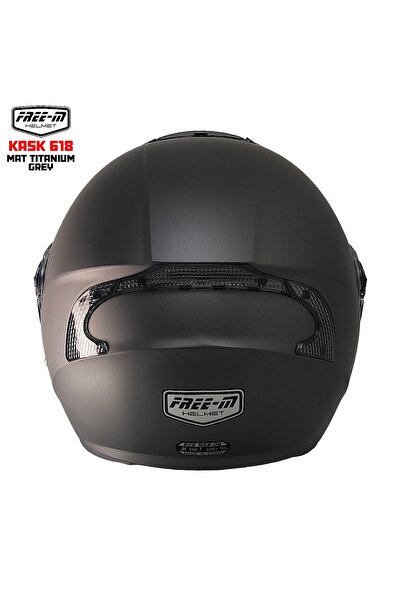 Free-M TREON 618 Güneş Vizörlü Açık Kask (MAT TITANYUM)