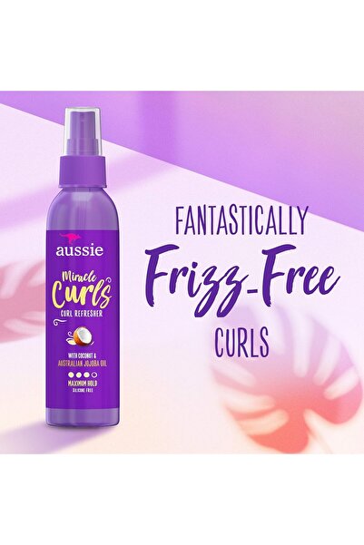 Aussie Miracle Curls Curl Activating Spray for Curly Hair with Coconut & Jojoba Oil 170ml