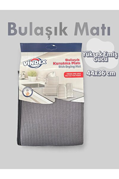 BULAŞIK KURUTMA MATI | BULAŞIK KURUTMA ÖRTÜSÜ TEZGAH ÜSTÜ - Yüksek Emiş Güçlü Füme Renk (1 adet)
