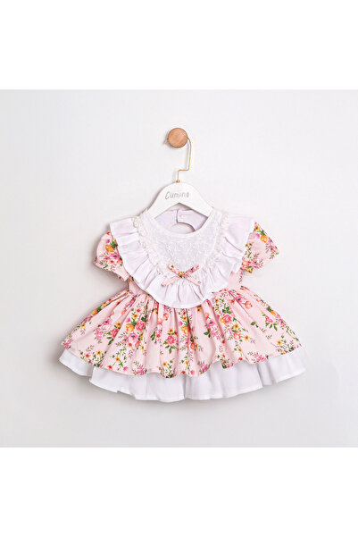 Cumino ÇİÇEKLİ KIZ ELBİSE 9-12-18-24 AY