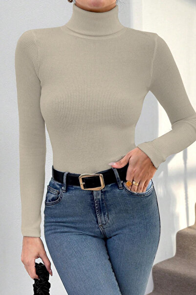 Siner Fashion Női 3 részes garbós, hosszú ujjú bordázott blúz