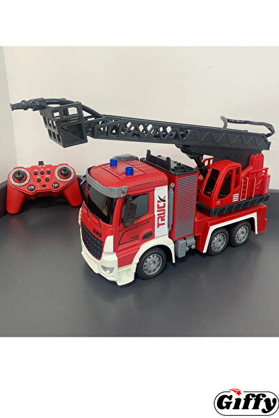 giffy Oyuncak Uzaktan Kumandalı Full Fonksiyon Metal Şarjlı Sesli Işıklı İtfaiye İş Makinesi