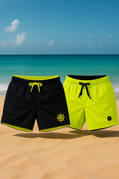 mini kanka 2 τεμάχια για αγόρια 5-15 ετών Σορτς θάλασσας-πισίνας-παραλίας αδι...