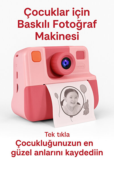 qasul Eğitici Oyuncak Çocuk Kamerası – Anında Fotoğraf Baskı ve HD Video Kayı...