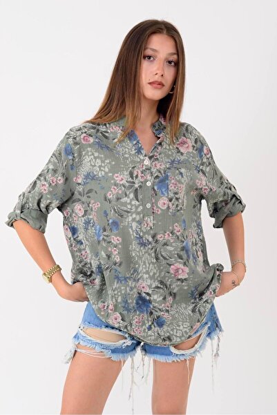 Park Moda 15455F-98 ΠΟΥΚΑΜΙΣΟ ΜΕ ΣΧΕΔΙΟ ΣΚΟΥΡΟ ΛΟΝΤ