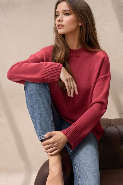 Hiccup Crew Neck Relax Fit Soft Knitwear Sweater