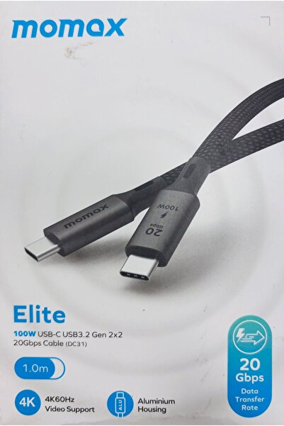 Momax Elite 100W USB-C USB3.2 GEN 2X2 20GBPS CABLE