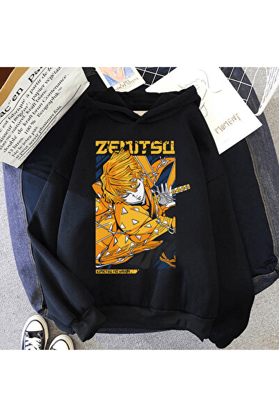 Harajuku Style Πολύχρωμο Anime Zenitsu Hoodie