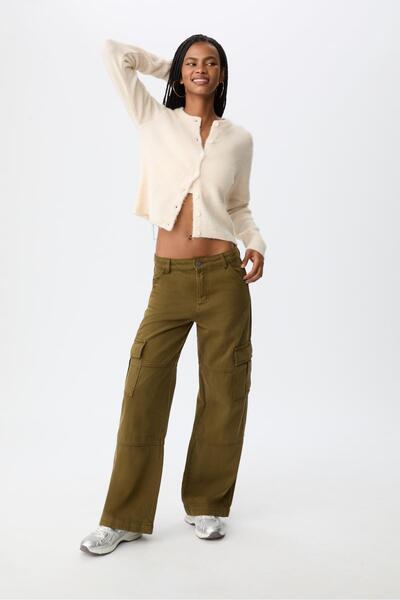 Stradivarius Düz kargo pantolon