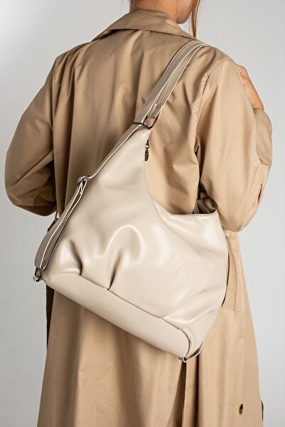 Mortanya Γυναικεία τσάντα ώμου με επένδυση από δερμάτινο γυαλιστερό