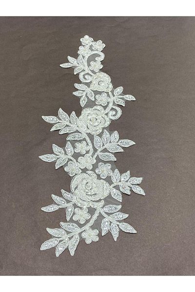 karantuhafiye Beaded Applique / Single Applique / Cream