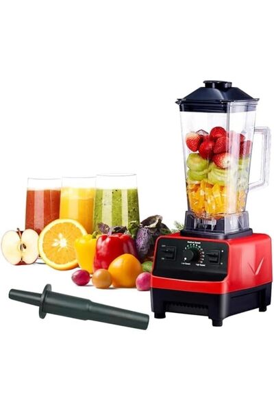 Shopi Silver Crest Professional Blender, 2-Speed Commercial Mixer, Heavy Duty Smoothie and Ice Crusher, Re