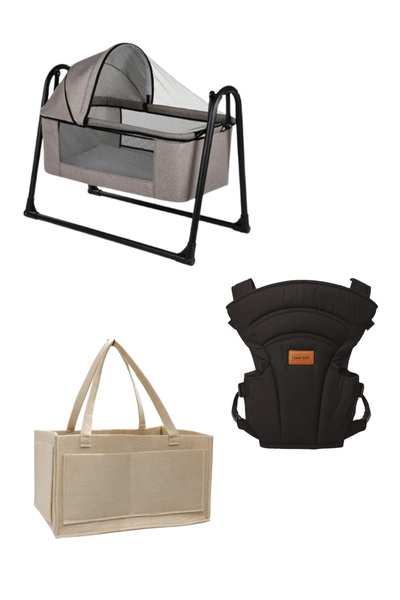 Tommybaby 3'lü Set Beşik , Kanguru, Keçe Organizer