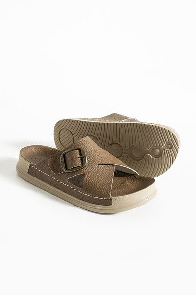 birrbazaar Men's Orthopedic Lightweight High Flexible Comfortable Sole Stitched Leather (Artificial) Stylish Home Out Men's Slippers