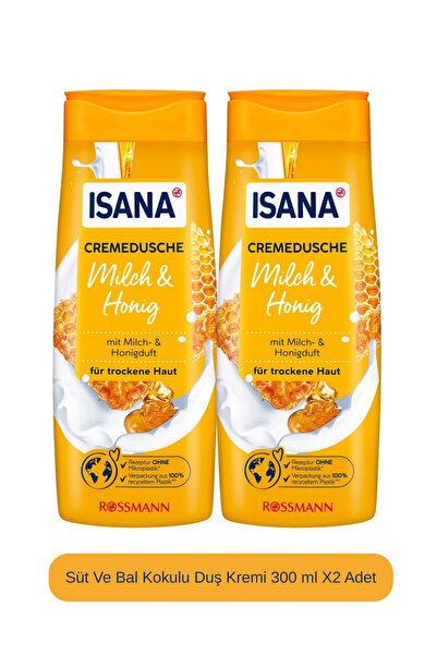 ISANA Süt Ve Bal Kokulu Duş Kremi 300 ml X2 Adet