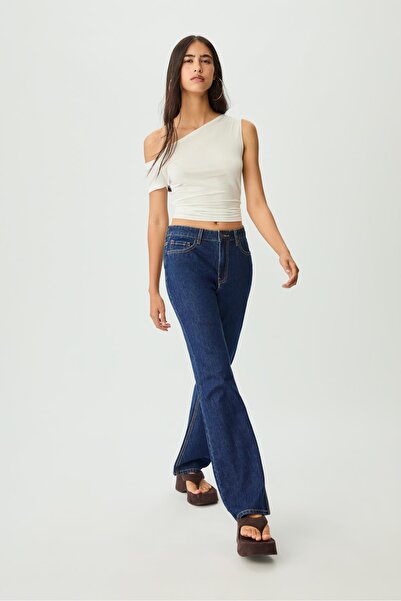 Stradivarius High waist comfortable straight-leg jeans