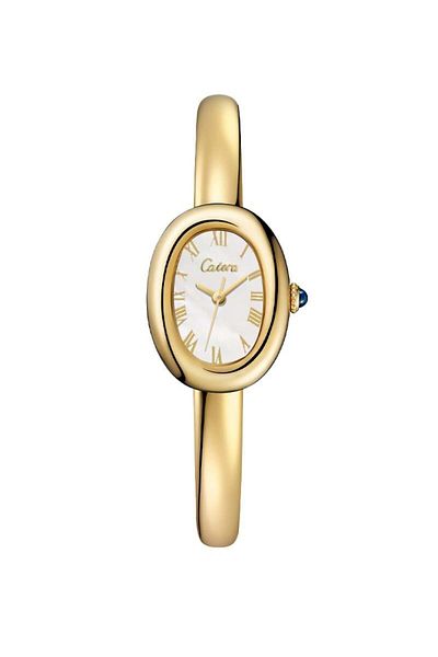 catera Women's gold-tone steel watch with white dial