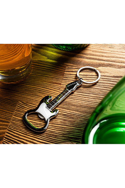 Gadget Master Deschizător de sticle în formă de chitară electrică, negru