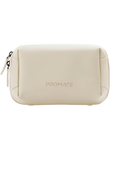 Promate Mens Velvena Tech Organizer Pouch, Beige, Formal
