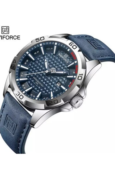 Naviforce افي فورس ساعة رياضية رجال انالوج بعقارب جلد
