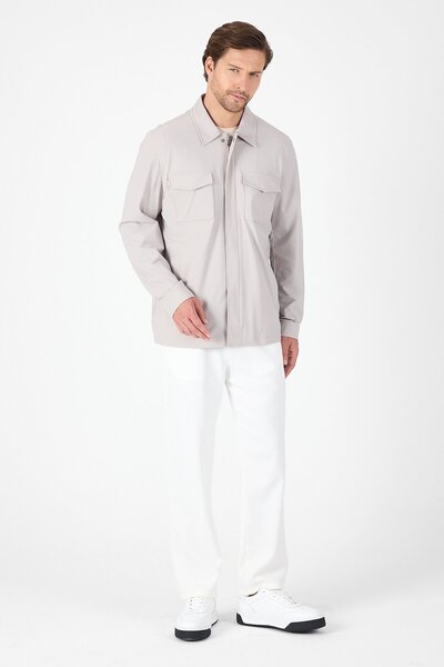 İmza Plain Gabardine Polo Collar Full Lining Flexible Standard Fit Coat 1007250111