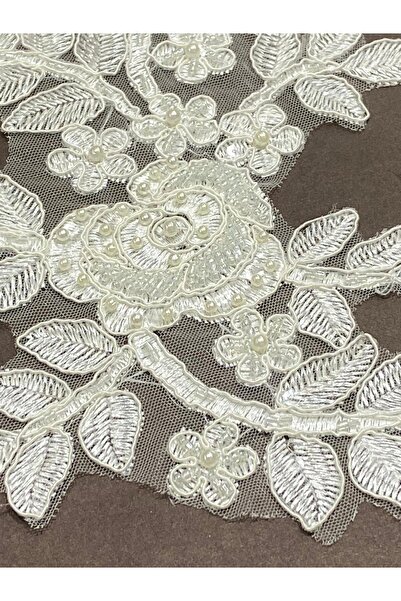 karantuhafiye Beaded Applique / Single Applique / Cream