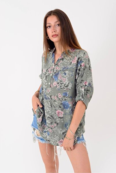 Park Moda 15455F-98 ΠΟΥΚΑΜΙΣΟ ΜΕ ΣΧΕΔΙΟ ΣΚΟΥΡΟ ΛΟΝΤ