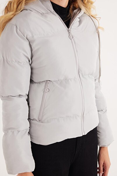 Tudors Γυναικείο παλτό με κουκούλα κλασικής εφαρμογής κλασικής εφαρμογής