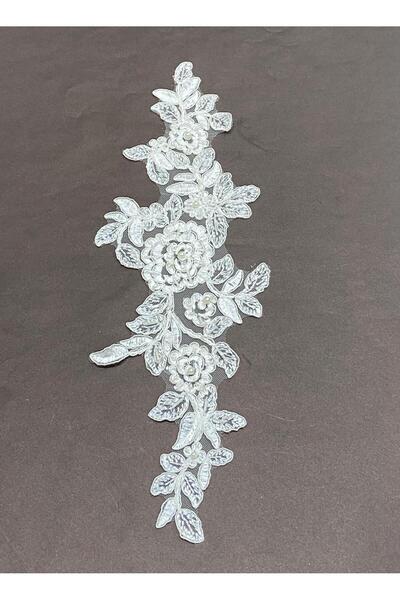 karantuhafiye Beaded Applique / Single Applique / Cream