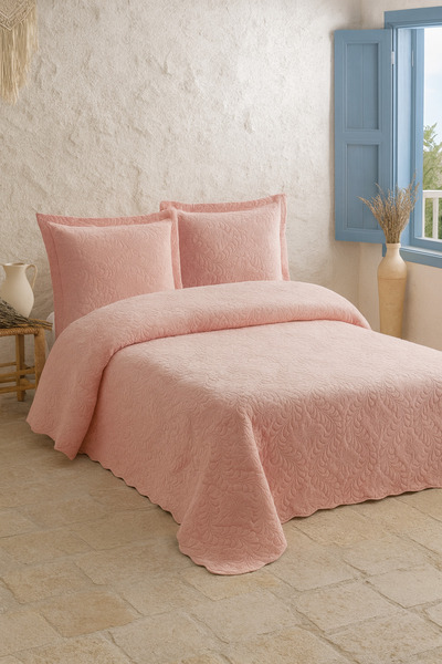 Evimcim Cotton Single Bedspread Set 175X250 – Patterned Pillowcase Included