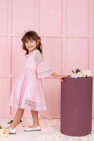 SÜSLÜ PİNK KİDS Girl's Lace Dress